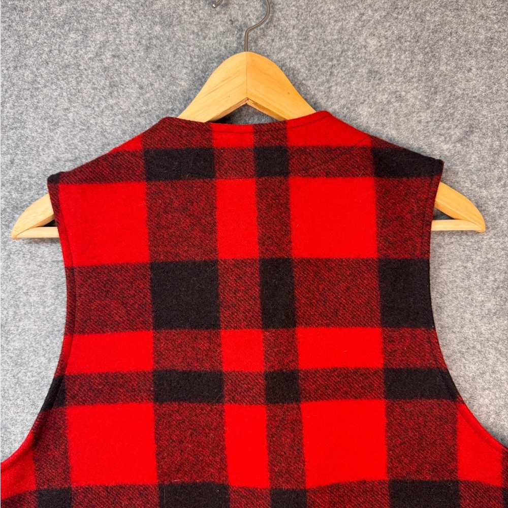 Filson Men's Red and Black Plaid Vest - Picture 9 of 10